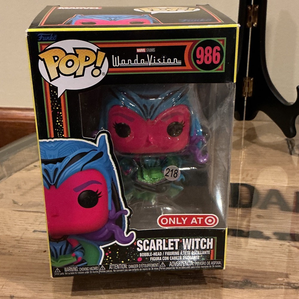 Funko Scarlet Witch Pop with Pink and Blue Accents
